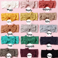 Ribbed Bow Headbands- Multiple Colors