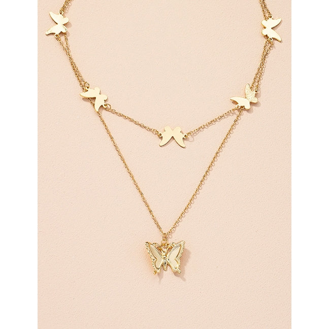 Belle Double Butterfly Necklace