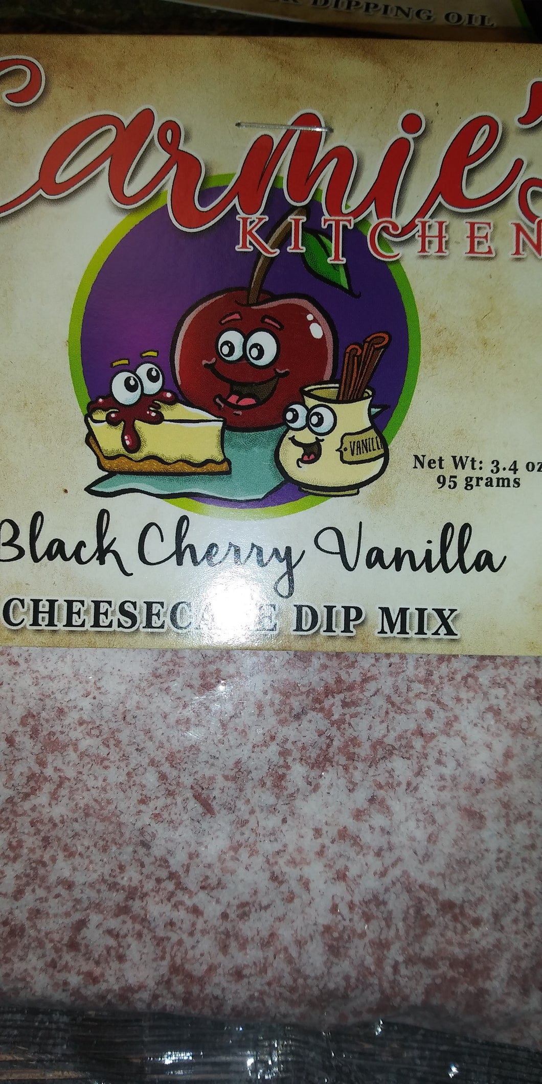 Carmies Black Cherry Vanilla Cheesecake Dip Mix