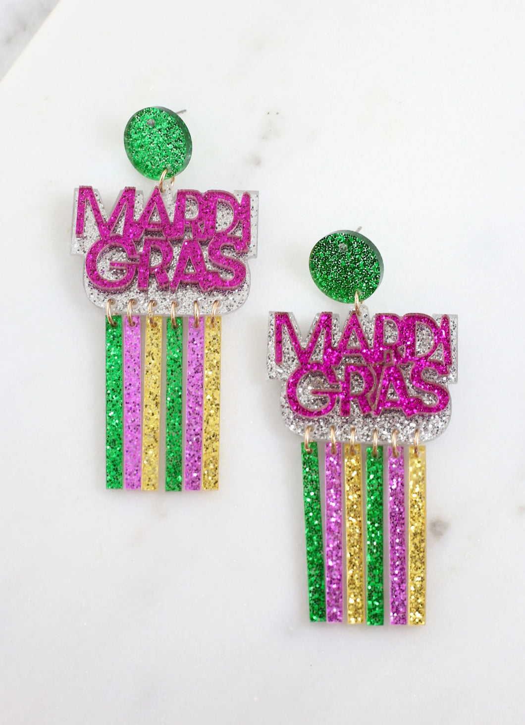 Mardi Gras Earrings