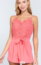 Load image into Gallery viewer, To The Limits Lace Romper
