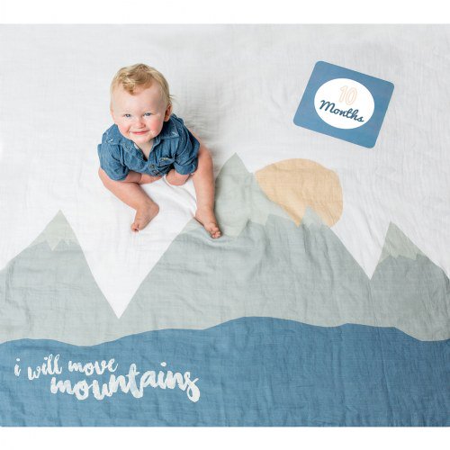 Baby's First Year Blanket/Cards- I Will Move Mountains