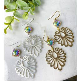 Scarlett Jeweled Earrings- Multiple Colors