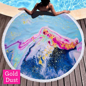 Gold Dust Geode Beach Towel