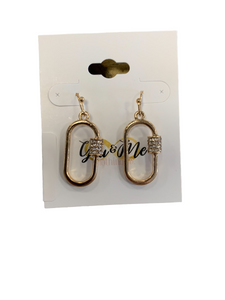 Silver Gold Carbonator Simple Earrings