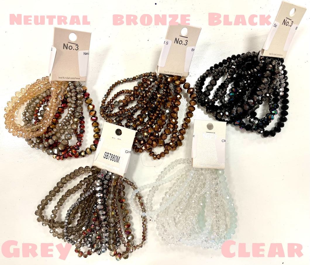 Black Chunky 9 Bracelet Set