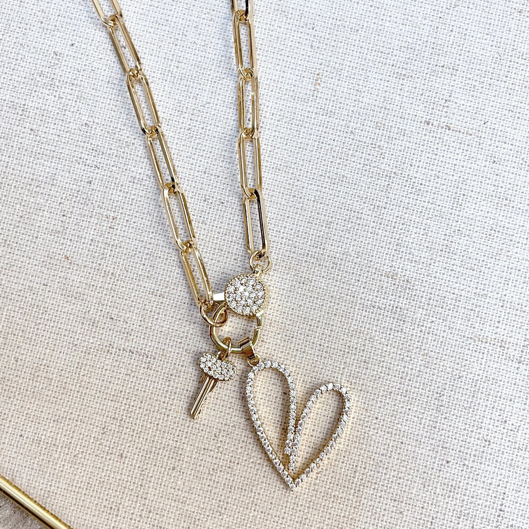 Key To My Heart Necklace- Multiple Colors