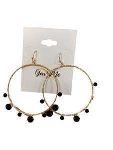 Gold Hoops With Studs - Multiple Styles