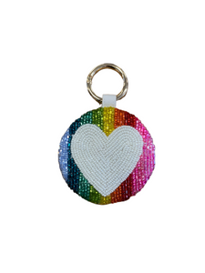 Rainbows & Hearts Keychain