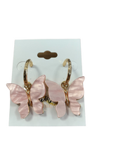 Load image into Gallery viewer, Large Shimmer Butterfly Earrings- Multiple Color

