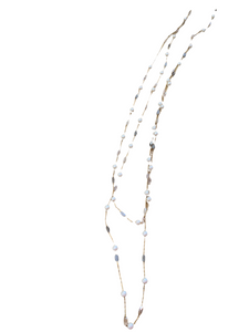 Pearl Beaded Gold Dainty Necklace- Multiple Colors