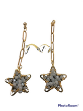 Load image into Gallery viewer, Dangle Beaded Star Earrings- Multiple Colors
