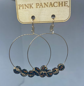 Pink Panache Beaded Ball Earrings