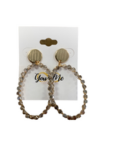 Load image into Gallery viewer, Triangle Stone Hoop Earrings- Multiple Colors
