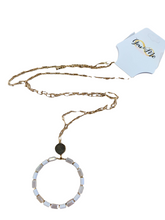 Load image into Gallery viewer, Long Large Beaded Hoop Gold Charm Necklace- Multiple Styles
