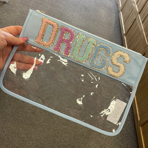 Drugs Chenille Letter Bag