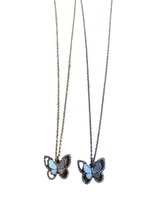 Stoned Elegant Butterfly Necklace- Multiple Styles