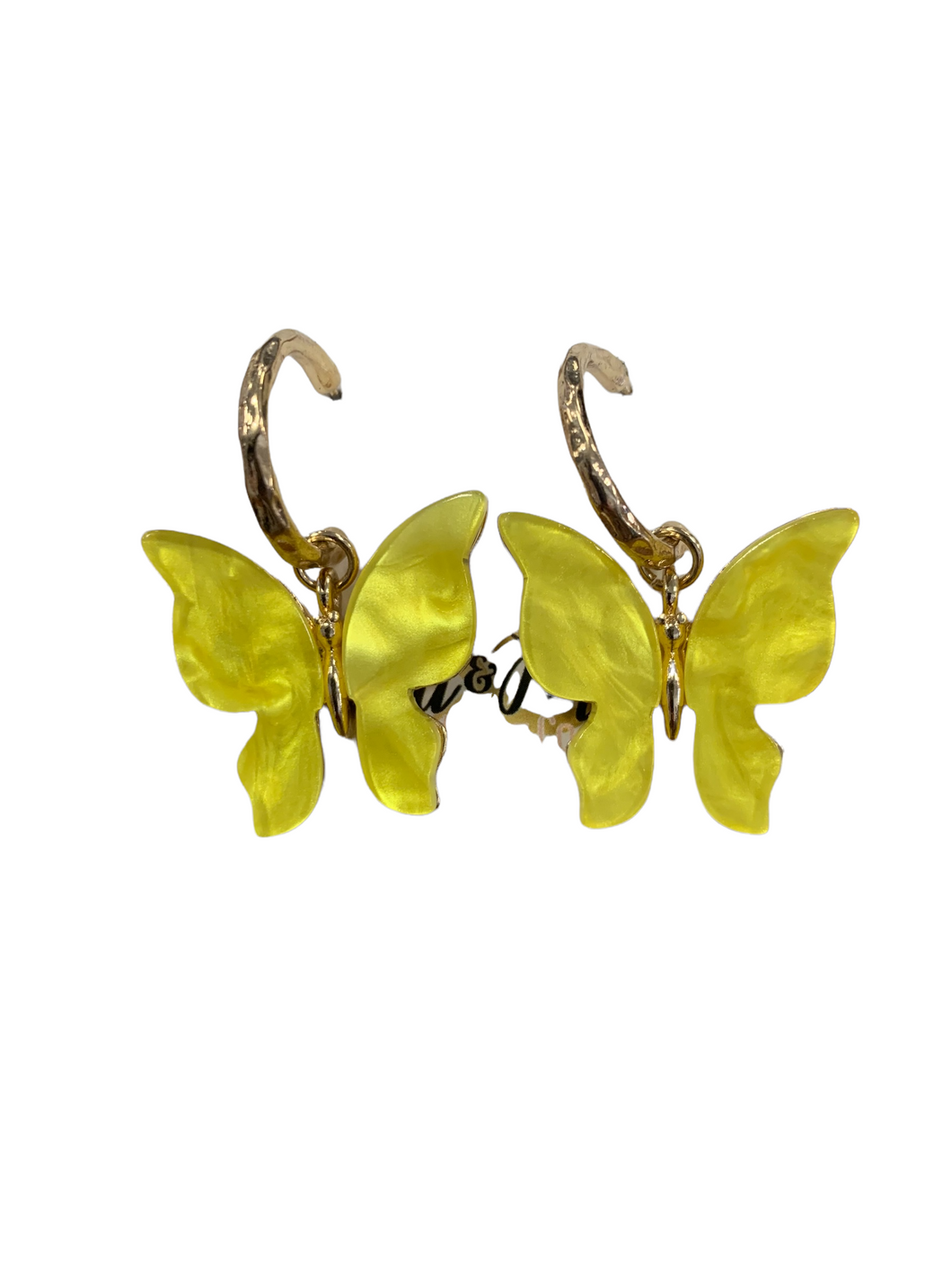 Large Shimmer Butterfly Earrings- Multiple Color