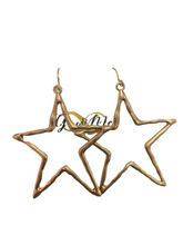 Load image into Gallery viewer, Hammered Star Earrings- Multiple Colors
