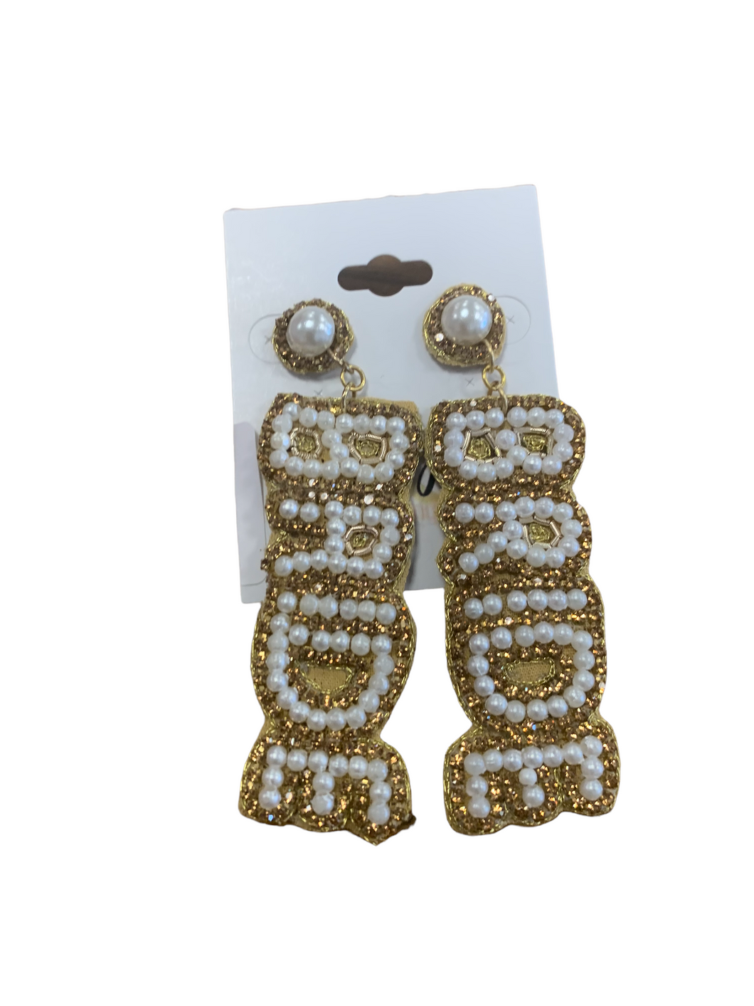 Pearl Stoned Bride Earrings- Multiple Colors