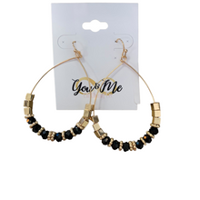 Load image into Gallery viewer, Gold Tear Drop Beaded Earrings- Multiple Colors
