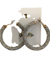 Load image into Gallery viewer, Rhinestone Hoops- Multiple Colors
