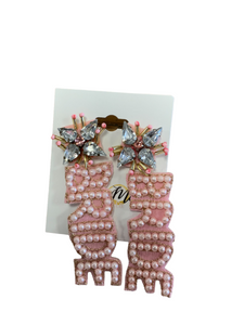 Pearl Stoned Bride Earrings- Multiple Colors