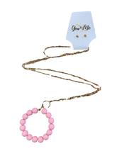 Load image into Gallery viewer, Clay Bead Round Bead Hoop Long Necklace- Multiple Colors
