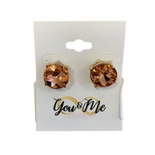 Load image into Gallery viewer, Large Stone Stud Earrings- Multiple Colors
