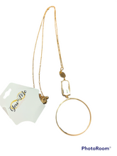 Load image into Gallery viewer, Clear Stone Shape Long Gold Necklace- Multiple Styles
