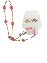 Load image into Gallery viewer, Dainty Flower Beaded Necklace- Multiple Colors
