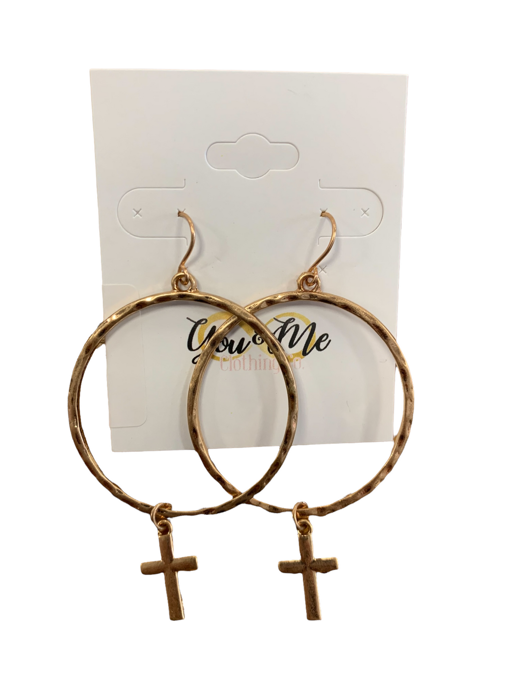 Small Cross Simple Hoops- Multiple Colors