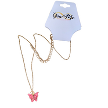 Load image into Gallery viewer, Acrylic Butterfly Necklace- Multiple Colors
