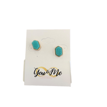Load image into Gallery viewer, Druzy Hexagon Earrings- Multiple Colors
