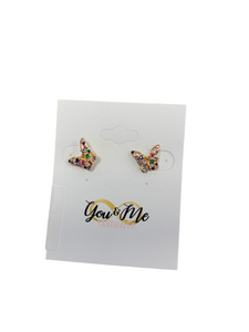 Small Rainbow Butterfly Studs