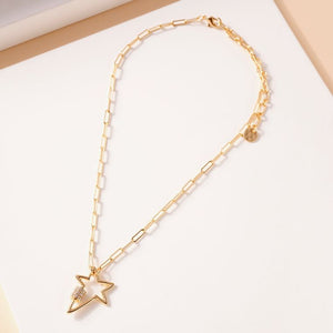 Star Charm Chain Linked Necklace