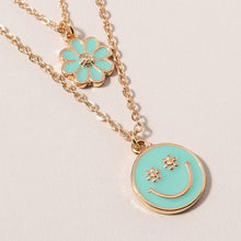 Load image into Gallery viewer, Layered Happy Flowers Necklace- Multiple Colors
