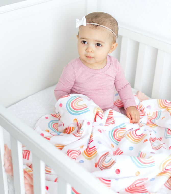 Baby & Toddler Rainbow Minky Blanket